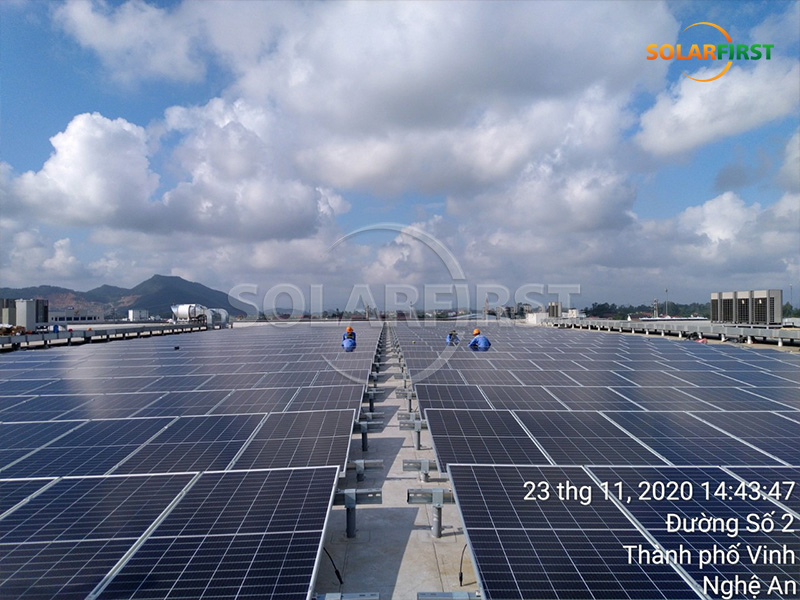 越南2兆瓦峰值太阳能混凝土屋顶发电站