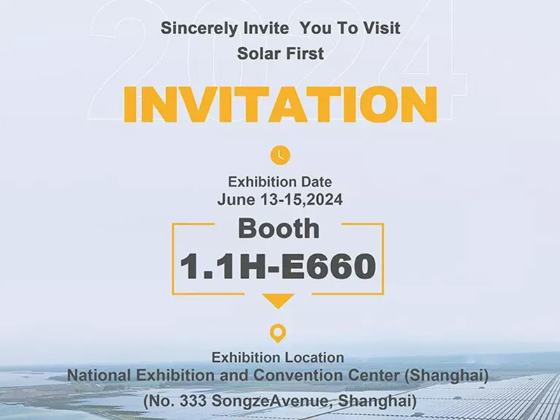 Solar First Group诚邀您参加2024年上海国际太阳能展（SNEC 2024）。